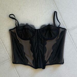 Urban Outfitters Out From Under Black Modern Love Corset